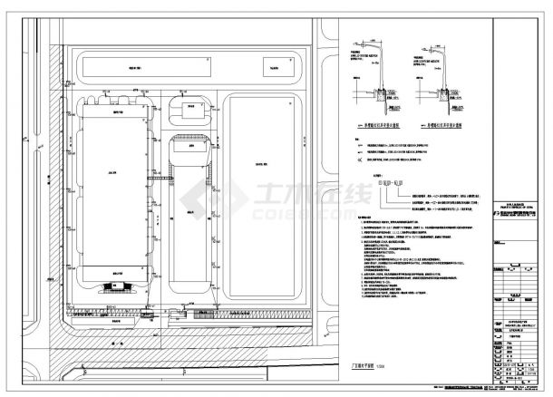 某汽车产业园和承汽车配件网工程施工图CAD详图-图一