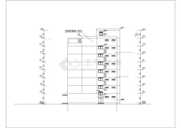 珠海市建宁路8000平米8层钢混框架结构综合大厦建筑结构设计CAD图纸-图一