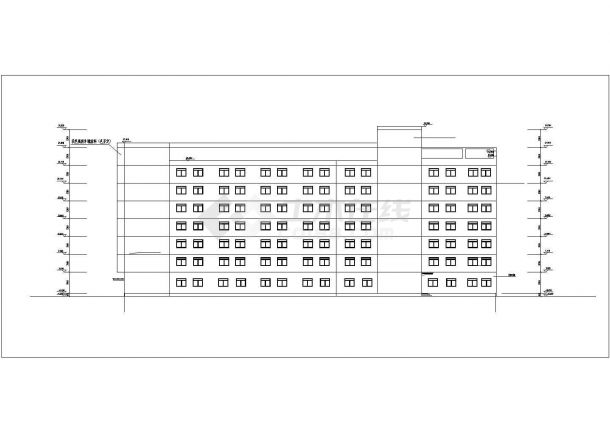珠海市建宁路8000平米8层钢混框架结构综合大厦建筑结构设计CAD图纸-图二