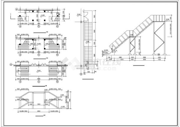 2层钢结构高档食堂建筑设计CAD施工图-图一
