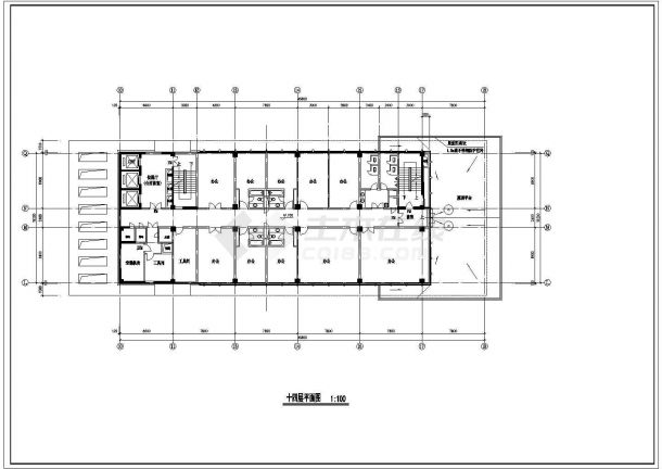 某三层框架结构长途汽车客运站设计cad全套建筑施工图（含裙楼设计，含维修车间设计，19张图）-图一