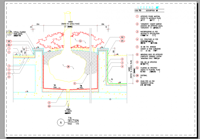 某公园内树池设计cad施工详图_图1