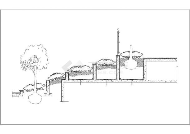 某休闲公园内树池设计cad施工详图-图二