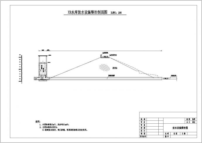 某地区病险水库大坝整治工程设计CAD图纸_图1