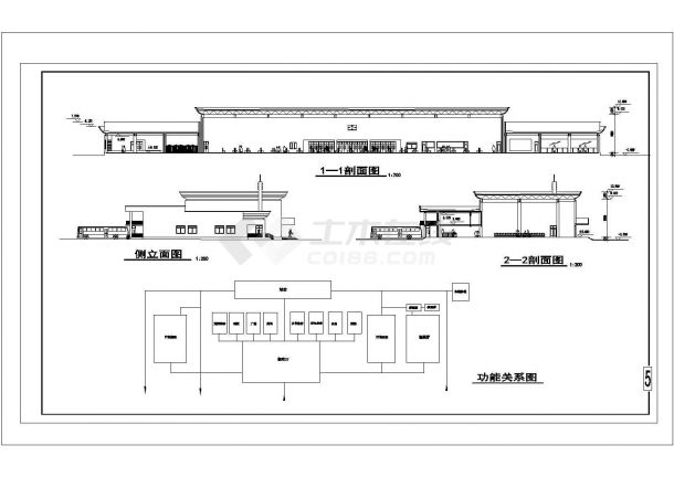 某二层4078㎡长途汽车客运站设计cad全套建筑施工图（含方案设计说明）-图二