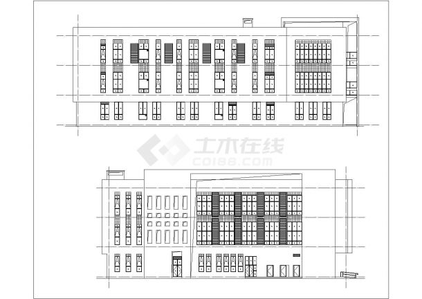 [四川]3层钢混框架结构大学食堂建筑结构cad设计施工图（2015）-图一