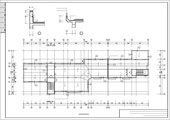 2024平米3层幼儿园教学楼建筑设计施工cad图纸，共七张_图1