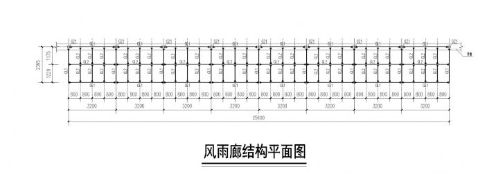 广东省某大学附属医院结构布置CAD施工图_图1