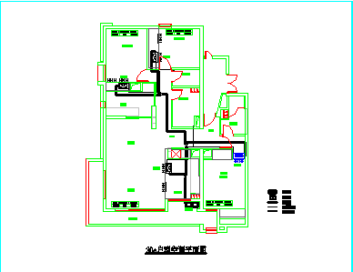 某住宅家用中央空调系统cad设计图_图1