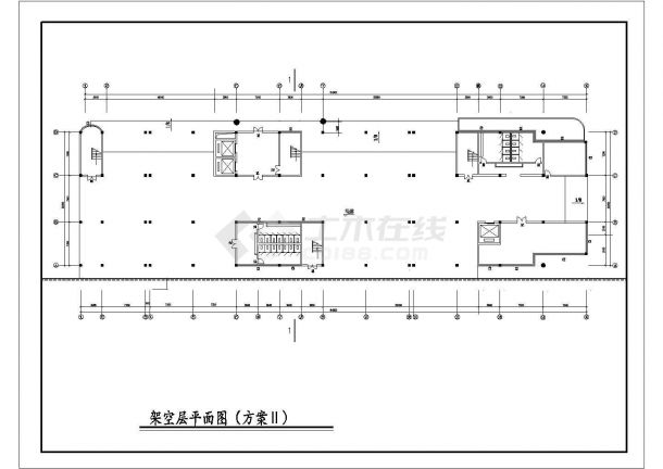 长84米 宽22.2米 9层客运站建筑设计2种方案-图一