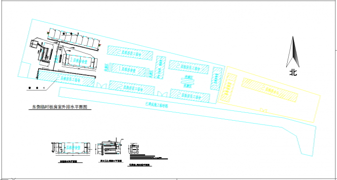 某地设施活动板房给排水电气设计施工图纸_图1