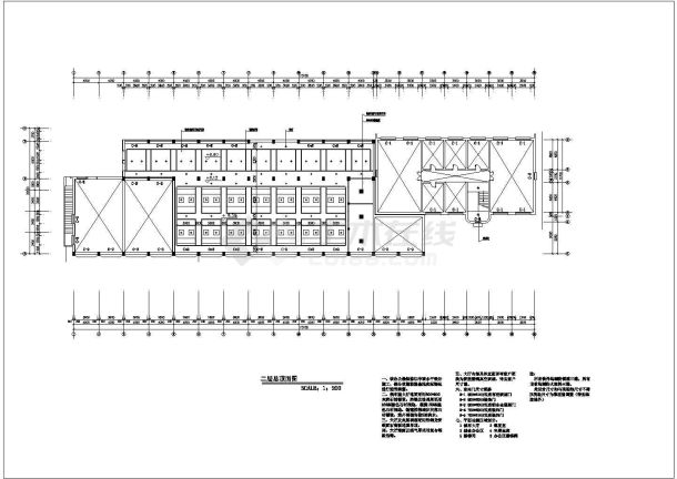  4层2300平米框架结构长途客运站建筑设计施工图-图二