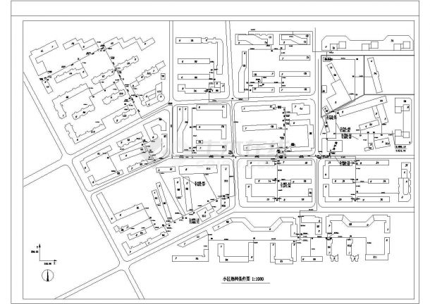 [吉林]某地居民小区采暖外网系统设计施工全套cad图-图一