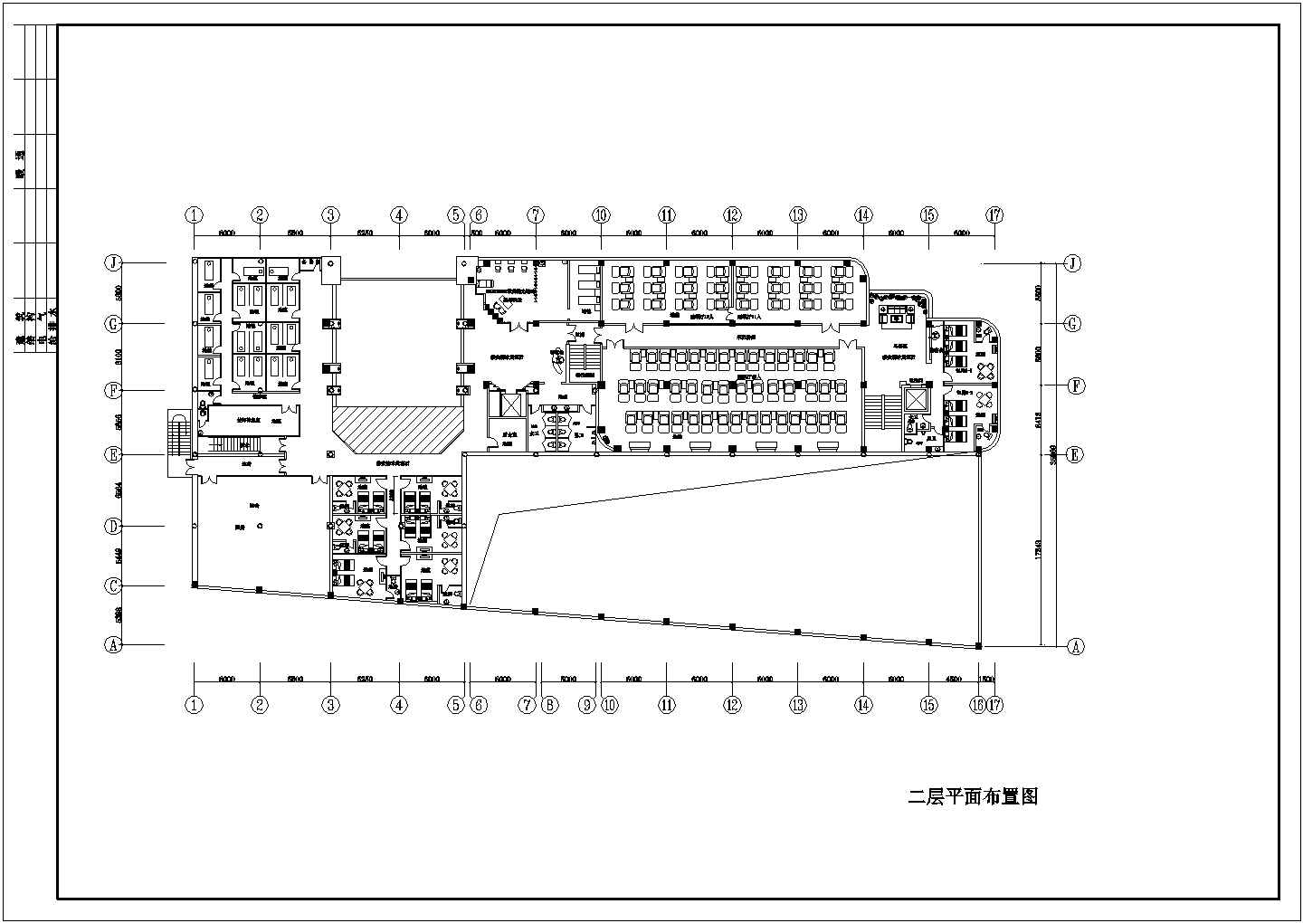 北京某金富源俱乐部装修全套施工设计cad图