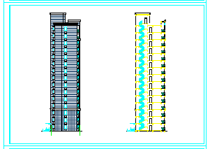 某16层安置楼高层施工cad设计图-图一