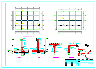 某水池结构详细施工设计cad图纸_图1