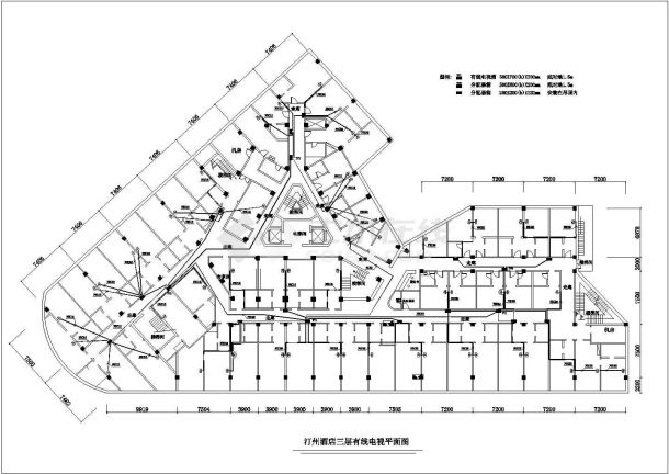 某多层酒店电气照明平面图-图一
