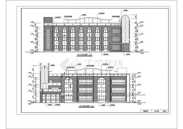 2252平米三层框混幼儿园综合楼建筑结构设计施工cad图纸-图一