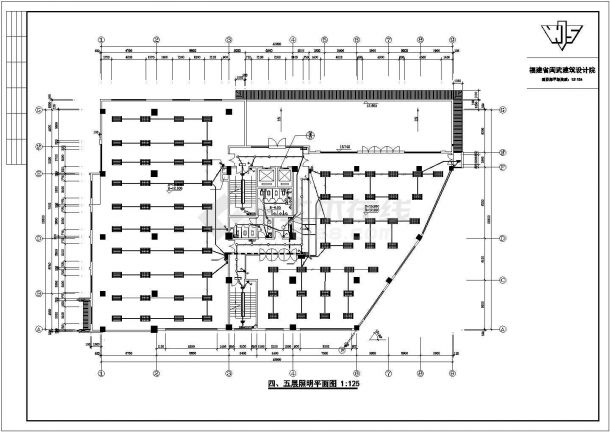 经典六层酒店电气设计cad系统图-图一