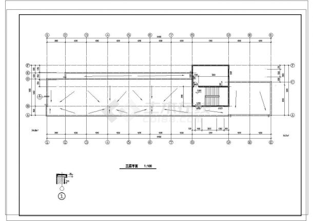 某地方小学教学楼建筑详细施工图-图一