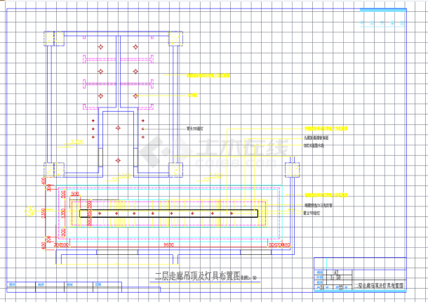 某地某休闲洗浴中心吊顶工程施工CAD图纸-图一