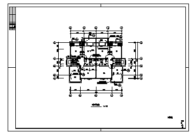 住宅设计_某四层框架结构住宅楼全套施工cad图，含平面图-图一