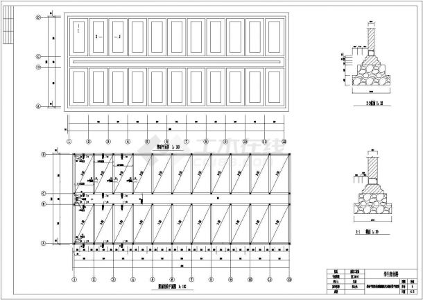 大庆石油学院4100平米5层砌体结构教学楼全套建筑结构设计CAD图纸-图二