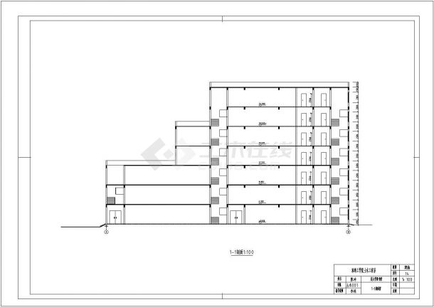 衡阳市新泉佳苑小区7550平米6层框架结构住宅楼建筑结构设计CAD图纸-图一