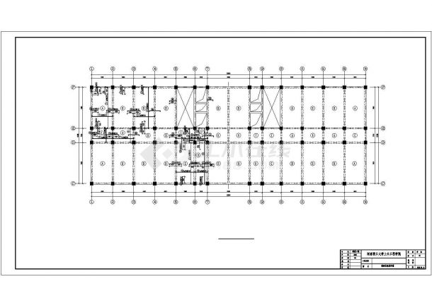 汉口市某公司8000平米8+1层框架结构教学综合楼建筑结构设计CAD图纸-图二