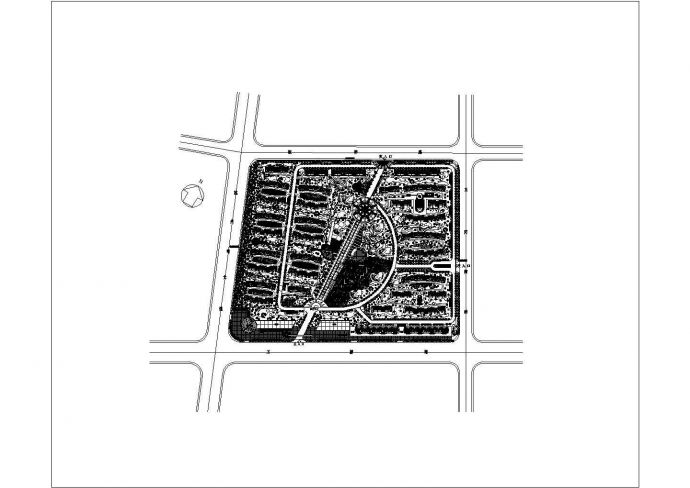 精品住宅小区规划设计图纸_图1