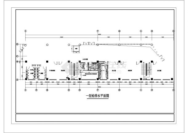 [重庆]3060㎡五层办公楼给排水消防电气施工图（气体灭火系统气溶胶灭火系统）-图一