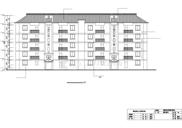 长春市犁锦花园小区5层砖混结构住宅楼建筑结构设计CAD图纸（含阁楼）-图一