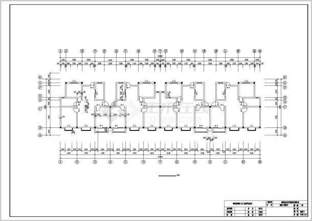 长春市犁锦花园小区5层砖混结构住宅楼建筑结构设计CAD图纸（含阁楼）-图二