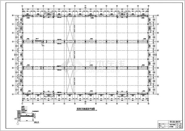 成都市某发动机厂单层排架结构机械装配车间建筑结构设计CAD图纸-图二