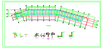 [北京]某三层钢框架结构商务综合楼结构cad设计图(含钢构件加工详图)-图一