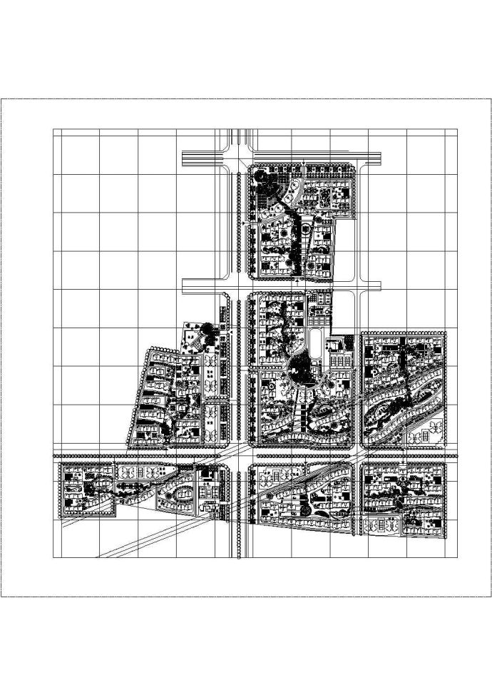 某欧式居住小区规划设计施工图_图1