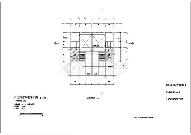 苏州某郊区小型小区别墅楼C型全套施工设计cad图纸-图二