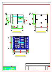 6层电梯钢框架cad结构施工图_图1