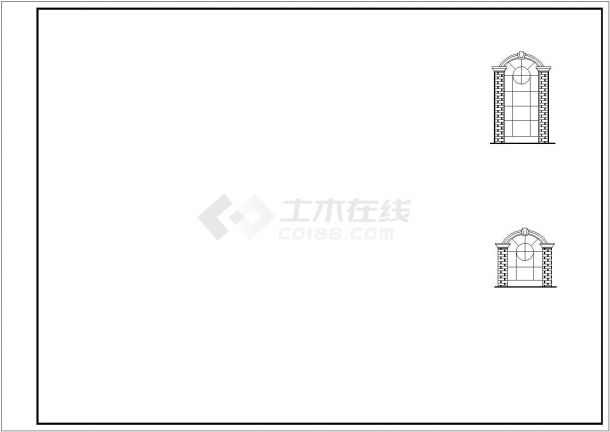 溧阳新型农村多层自建精品别墅施工全套设计cad图-图二
