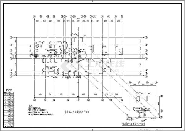 某18层剪力墙住宅楼结构建筑工程施工cad图纸（含各层平面图）-图一