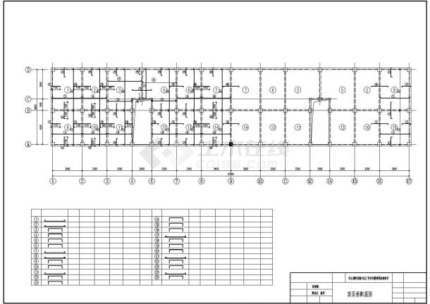 石家庄市兰蓉花园小区3000平6层框架结构住宅楼建筑结构设计CAD图纸-图一