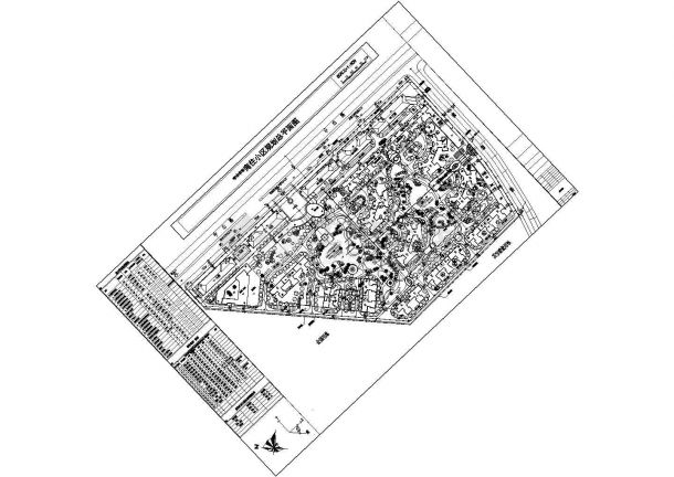 ***商住小区规划总平面图-图一