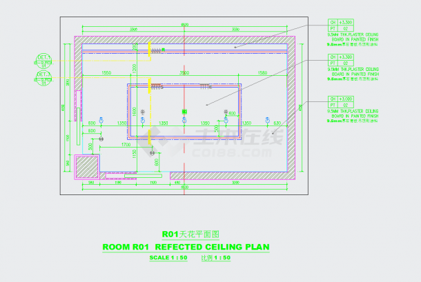 杭州五星级度假酒店桑拿施工图CAD图纸-图二