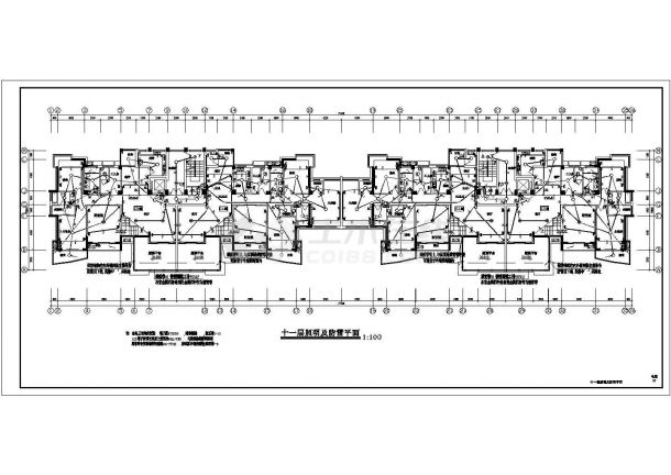 电气设计_某多层住宅楼照明平面CAD图-图二