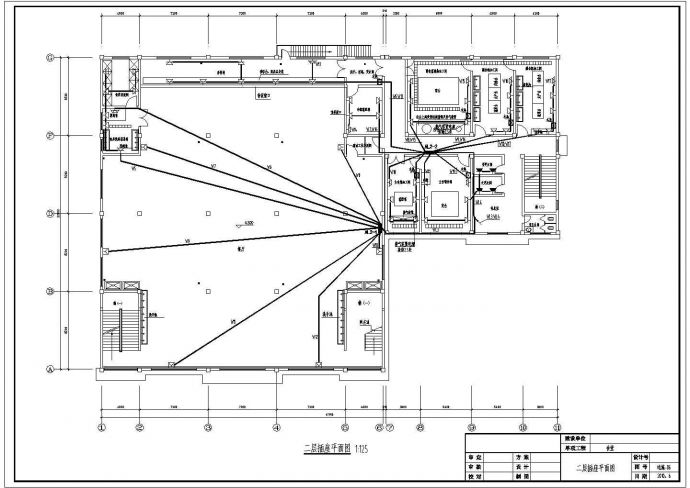 某大学校园二层框架结构食堂电气设计cad全套施工图纸（含设计说明）_图1
