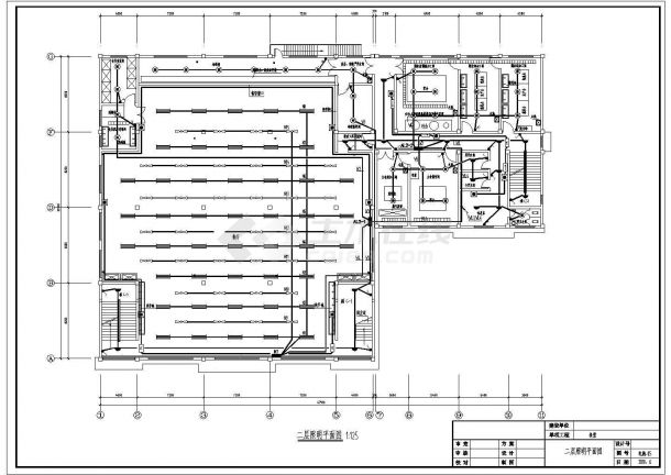 某大学校园二层框架结构食堂电气设计cad全套施工图纸（含设计说明）-图二