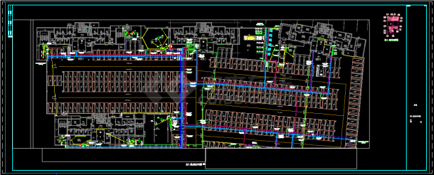 某住宅项目地下室动力配电建筑设计平面CAD图（4）-图一
