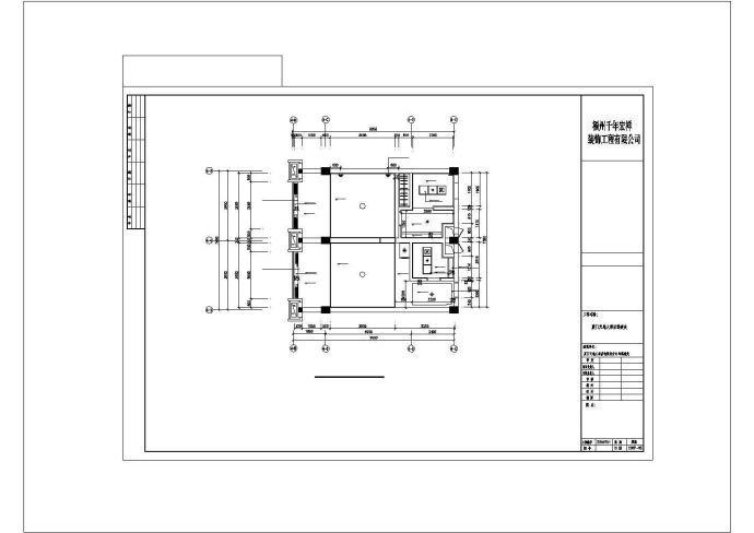 厦门天地人酒店四层公卫平面大样施工cad图，共五张_图1