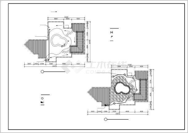 某地区建筑屋顶花园完整设计施工CAD图纸-图二