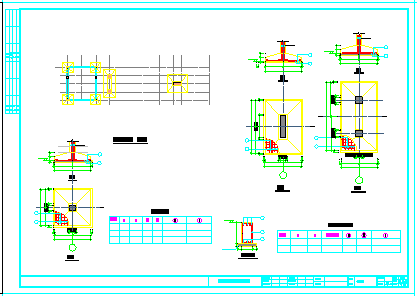 框架结构学校门卫室及大门cad结构施工图（含建筑施工图）-图一